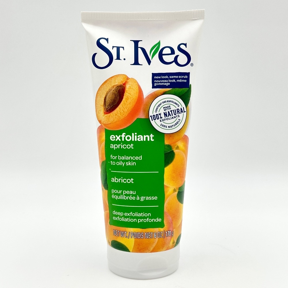 اسکراب لایه بردار کنترل چربی پوست سینت ایوز حاوی عصاره زردآلو و آرد ذرت مناسب پوست چرب و مختلط