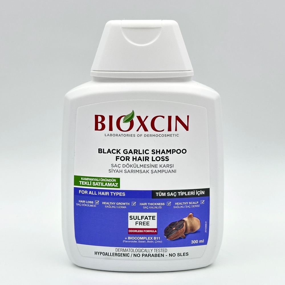 شامپو ضدریزش سیر سیاه بیوکسین مناسب انواع مو