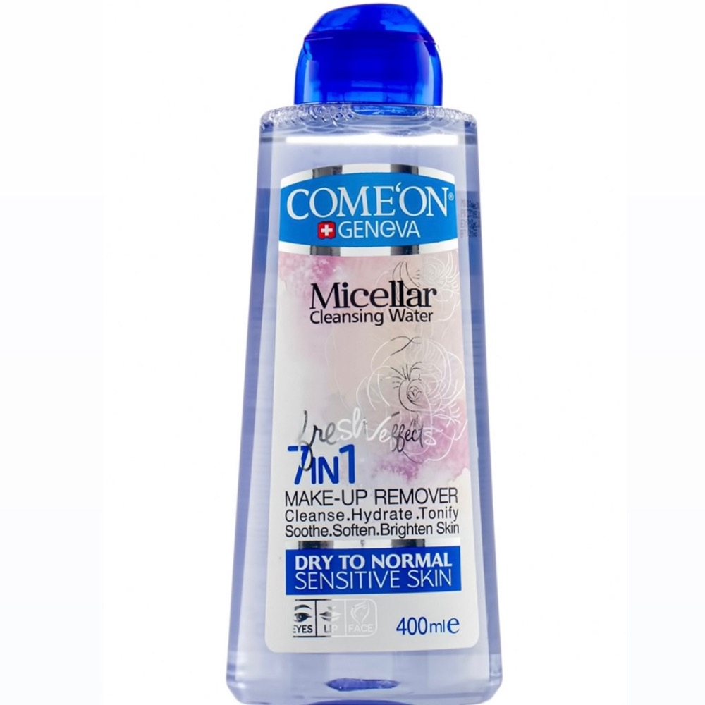 محلول میسلار واتر پاک کننده آرایش پوست های خشک تا نرمال و حساس 400میل کامان