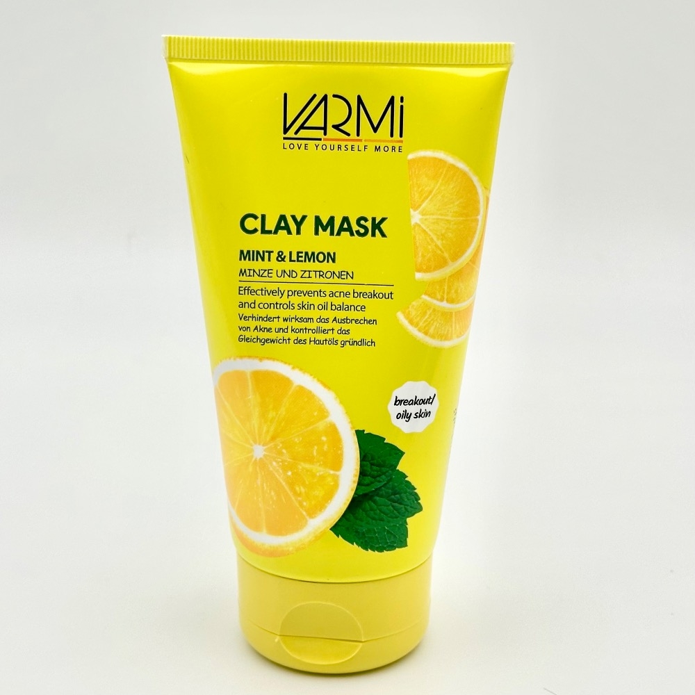 ماسک صورت خاک رسی وارمی مدل نعناع و لیمو حجم 150 میلی لیتر