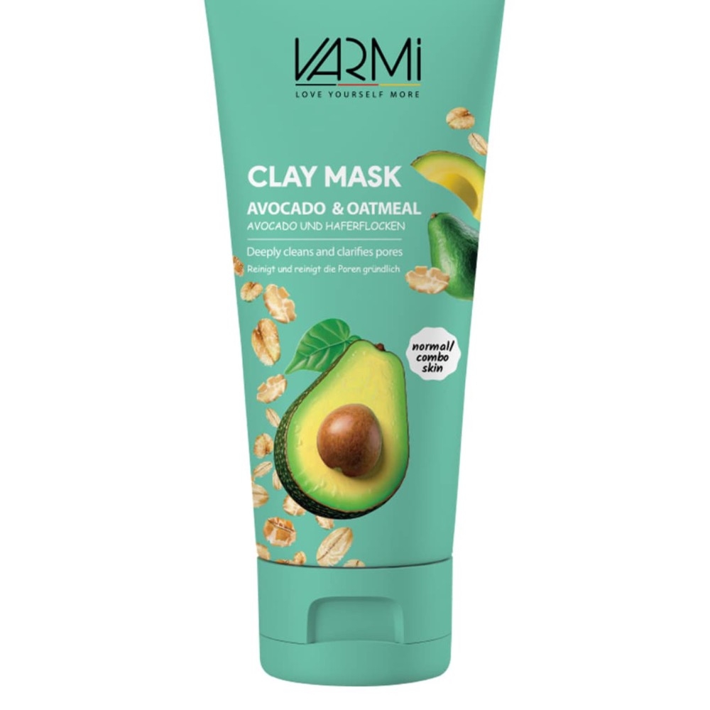 ماسک صورت خاک رسی وارمی مدل جو و آووکادو حجم 150 میلی لیتر