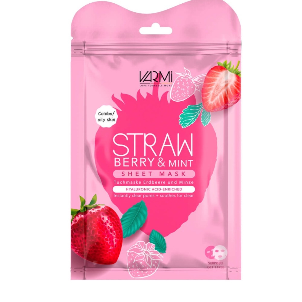 دبل شیت ماسک آبرسان توت فرنگی و نعناع وارمی