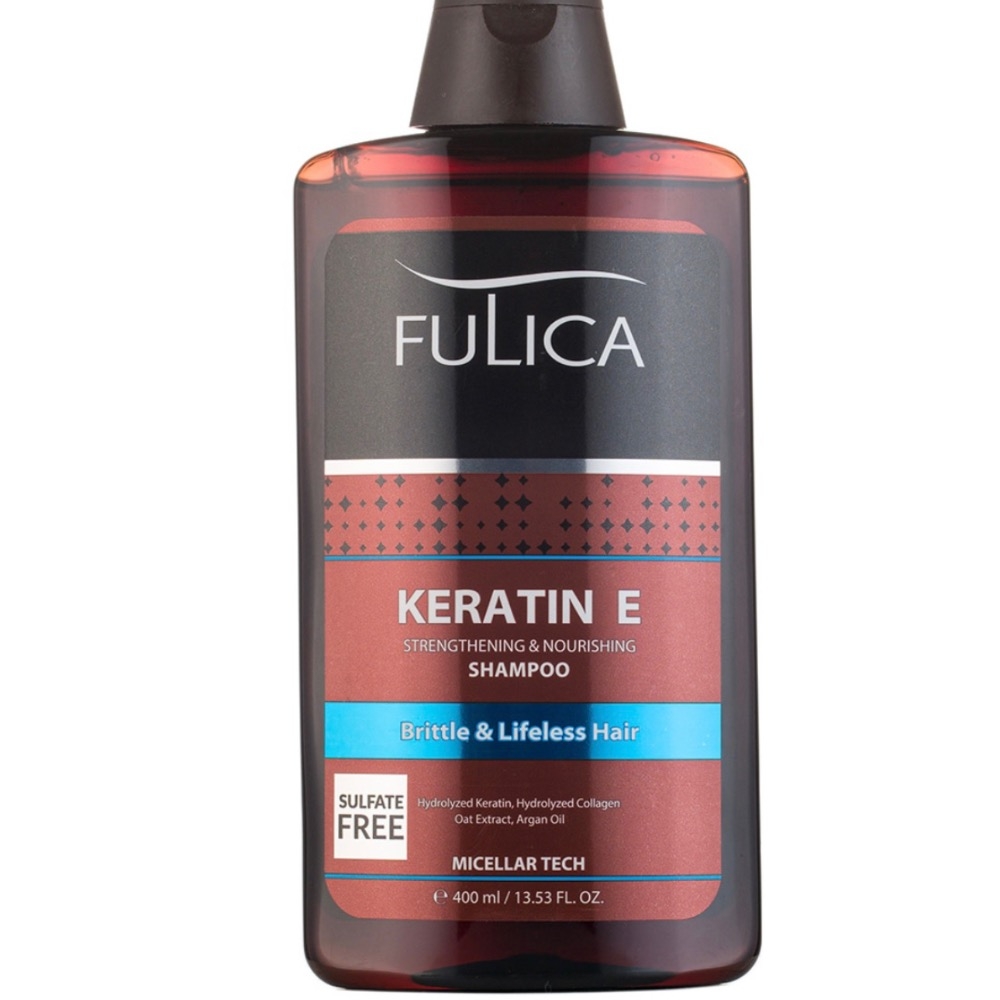 شامپو تقویت کننده مو فولیکا مدل Keratin E فاقد سولفات حجم 400 میلی لیتر