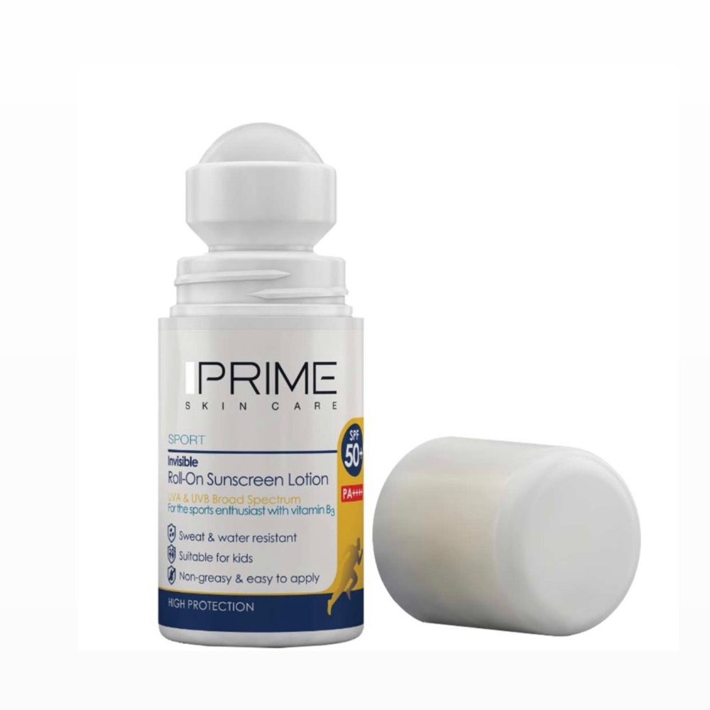 لوسیون ضد آفتاب بی رنگ پرایم با SPF50 مناسب انواع پوست حجم 50 میلی لیتر