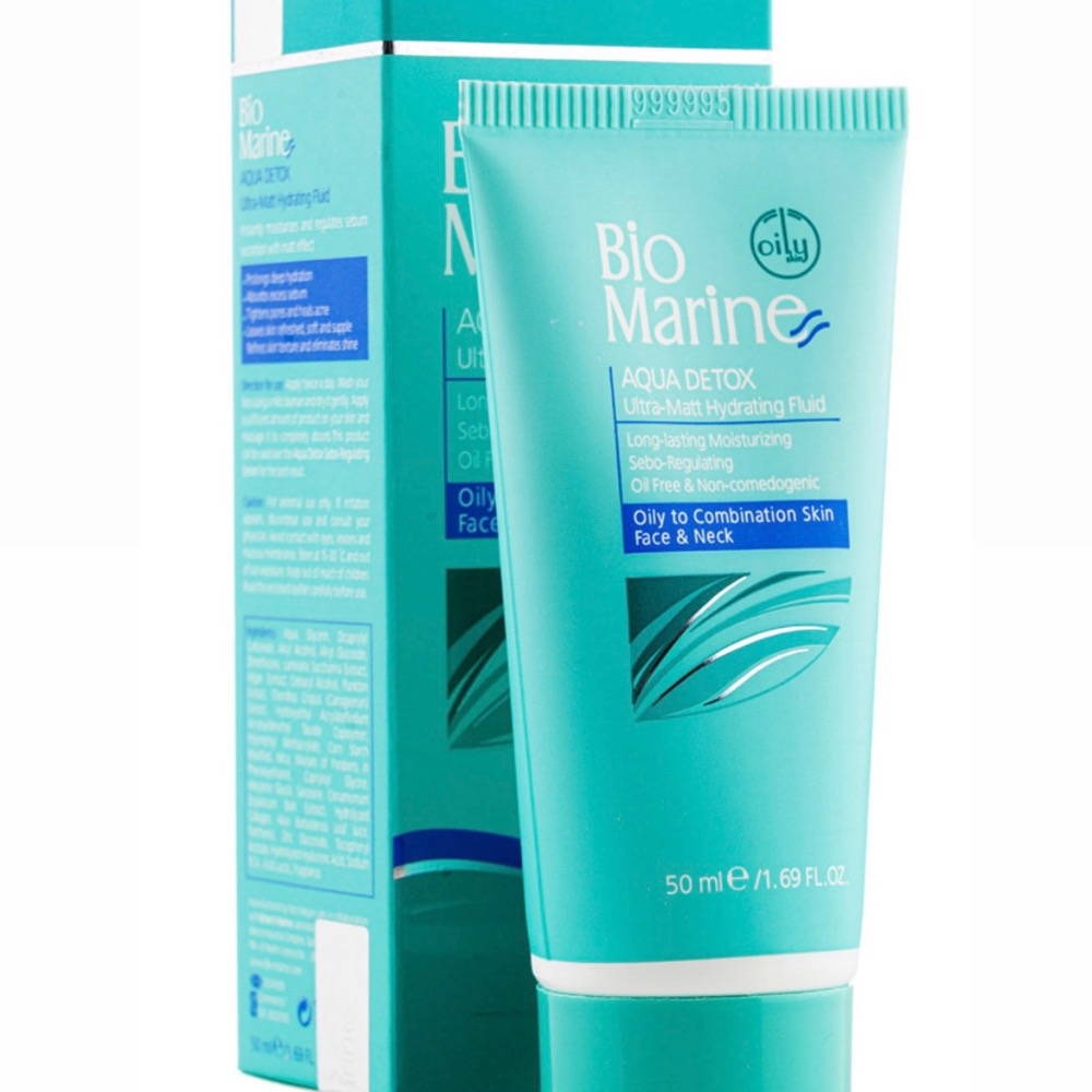 فلوئید رطوبت رسان و مات کننده پوست های چرب و جوش دار 50میل بایو مارین