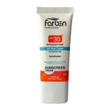 کرم ضد آفتاب SPF30 پوست حساس بدون رنگ فاربن 50 میلی لیتر