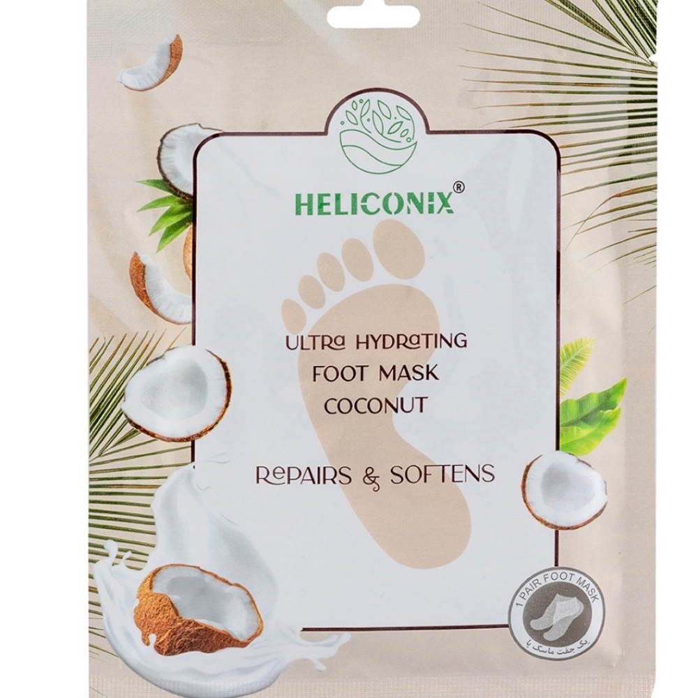 ماسک آبرسان پا هلیکونیکس حاوی عصاره نارگیل