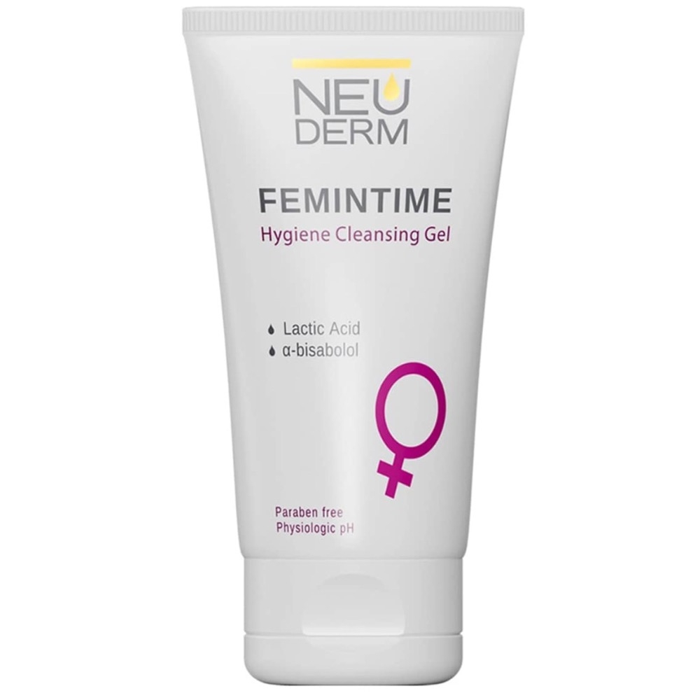 ژل بهداشتی بانوان نئودرم مدل Femintime حجم 150 میلی لیتر