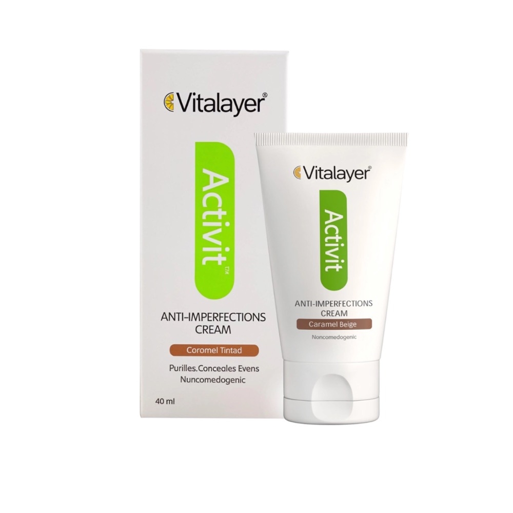 کرم ضد جوش ویتالیر مدل Activit حجم 40 میلی لیتر- رنگ کاراملی