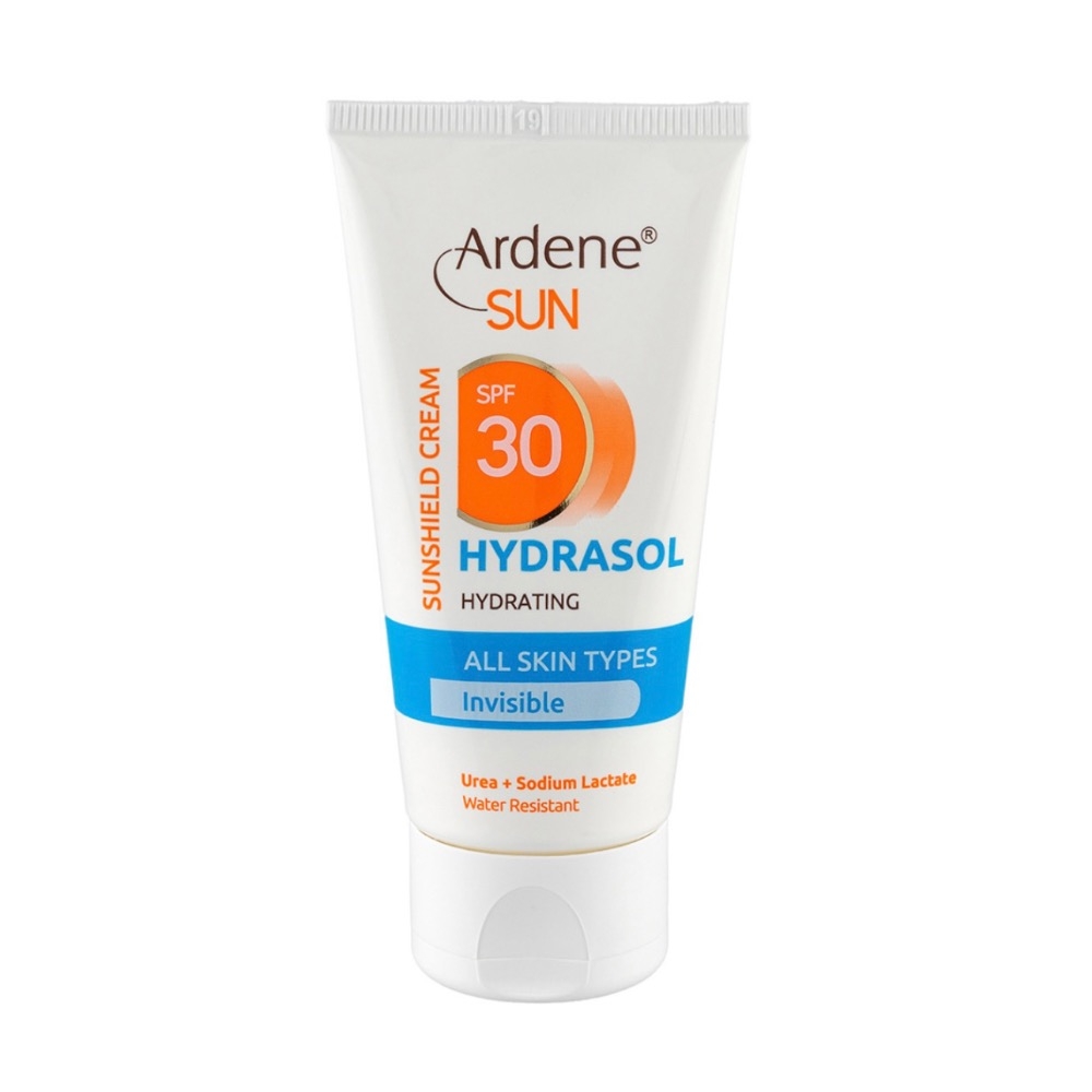 کرم ضد آفتاب بی رنگ مرطوب کننده آردن سان مدل Hydrasol با SPF30 مناسب انواع پوست حجم 50 میلی لیتر