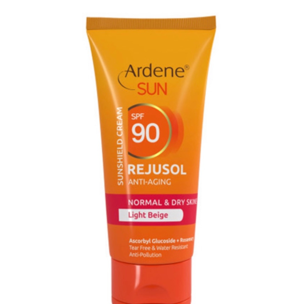 کرم ضد آفتاب رنگی و ضد چروک آردن سان SPF90 مدل Rejusol مناسب پوست معمولی و حساس حجم 50 میلی لیتر