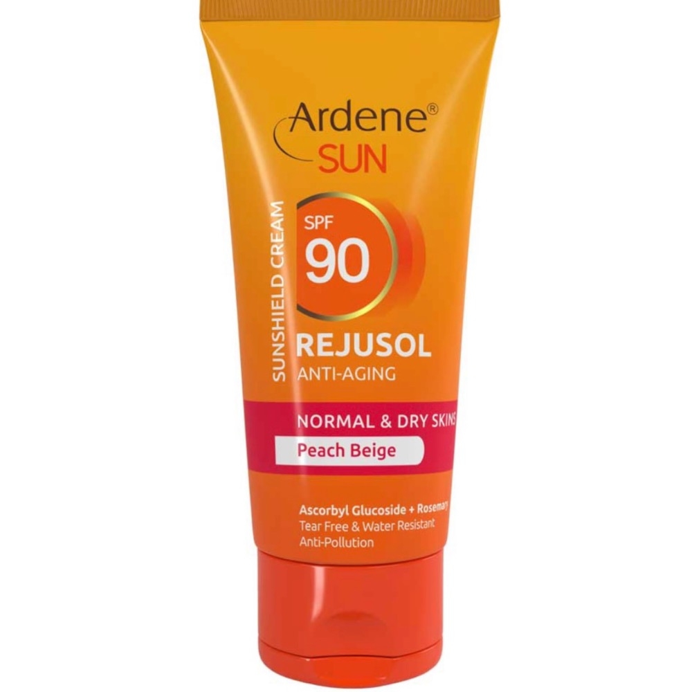 کرم ضد آفتاب رنگی و ضد چروک آردن سان SPF90 مدل Rejusol مناسب پوست معمولی و حساس حجم 50 میلی لیتر