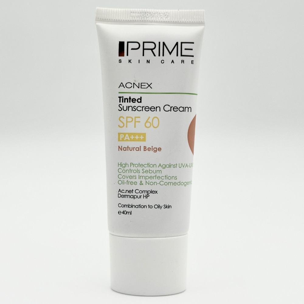 کرم ضد آفتاب رنگی SPF60 (بژ طبیعی) مناسب پوست مختلط تا چرب پرایم