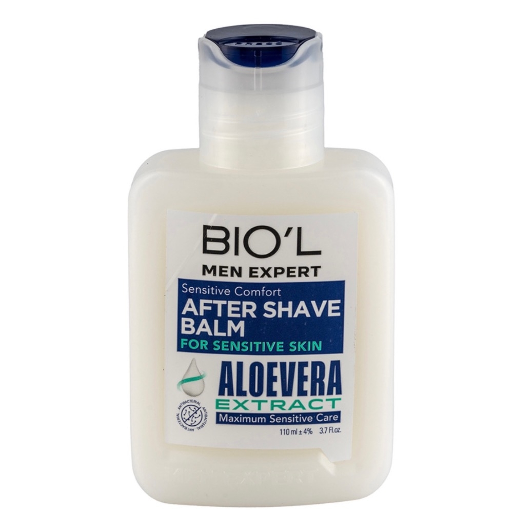 افتر شیو بیول حاوی عصاره آلوئه ورا مناسب پوست حساس حجم 110 میلی لیتر