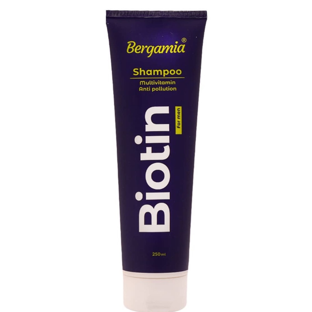 شامپو آقایان مولتی ویتامینه و ضد آلودگی برگامیا حجم 250 میلی لیتر