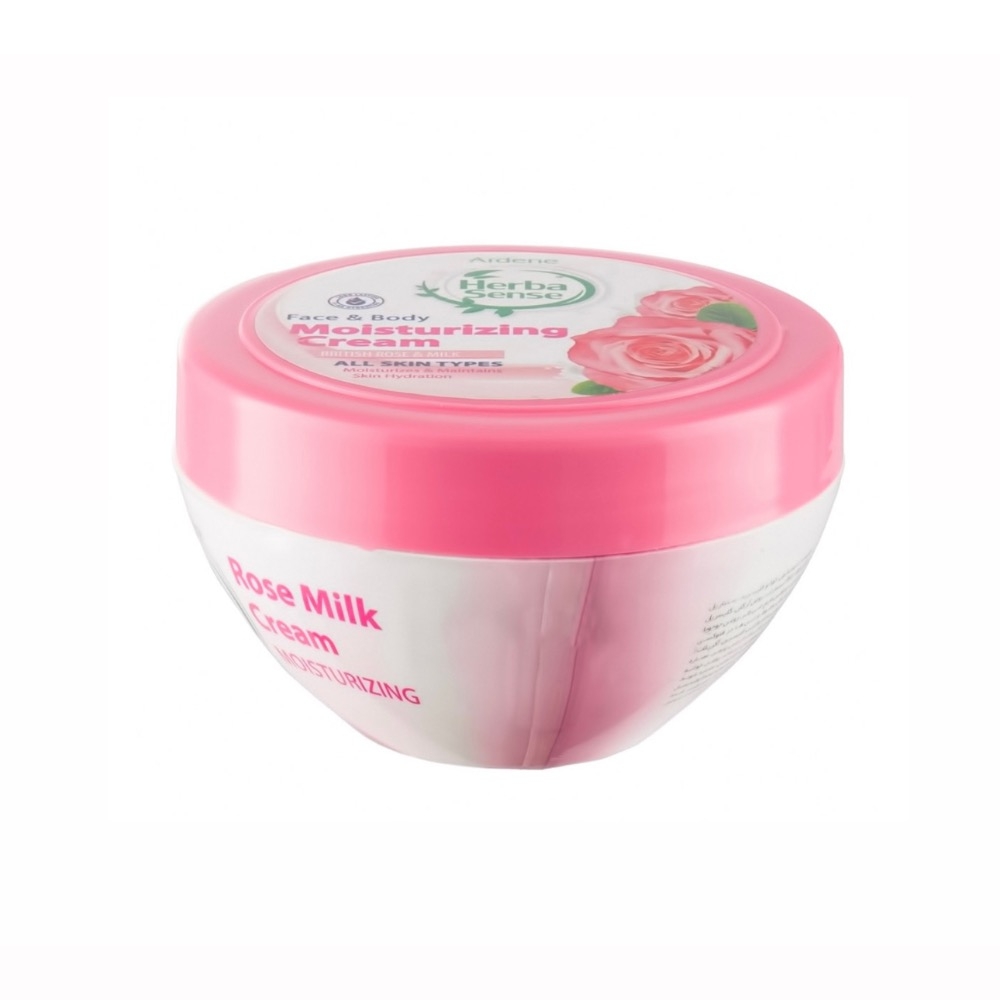 کرم مرطوب کننده صورت و بدن با رایحه رز و شیر هرباسنس 150گرم آردن