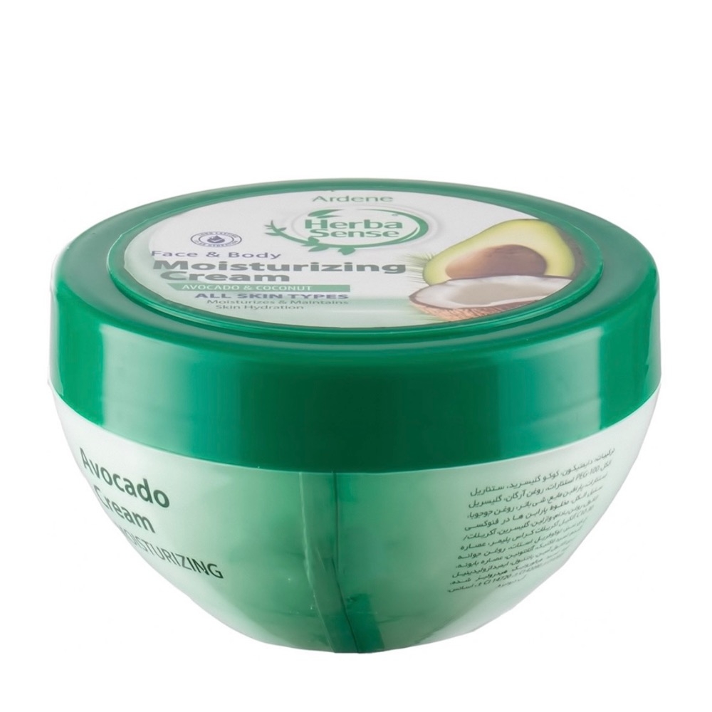 کرم مرطوب کننده صورت و بدن با رایحه نارگیل و آووکادو هرباسنس 150گرم آردن