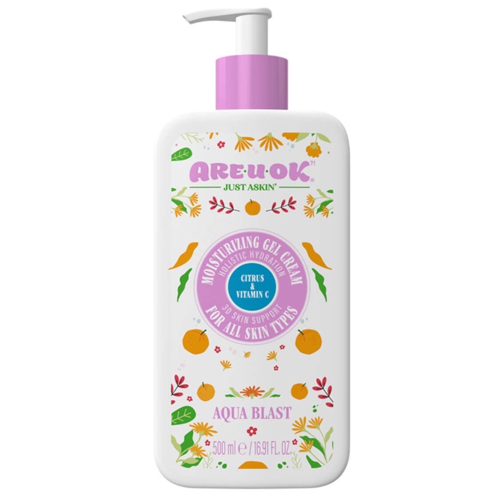 کرم ژل پمپی آبرسان آر یو اکی مدل گریپ فروت حجم 500 میلی لیتر