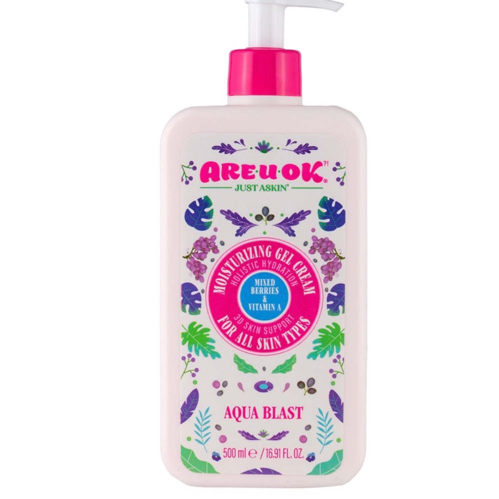 کرم ژل پمپی آبرسان آر یو اکی مدل تمشک حجم 500 میلی لیتر