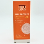 کرم ضد آفتاب مکس پروتکت بدون رنگ SPF50 مناسب پوست مختلط و چرب نئودرم