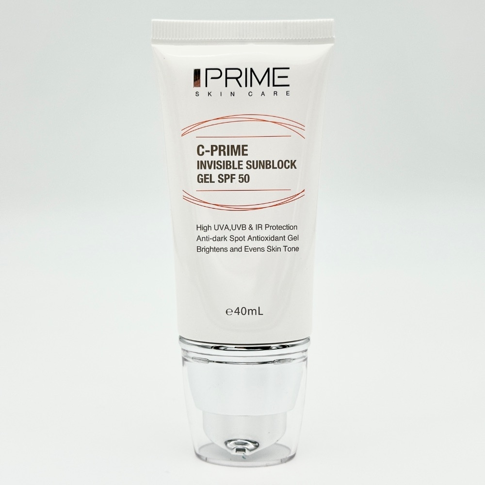 ژل ضد آفتاب SPF50 حاوی ویتامین C مناسب انواع پوست پرایم