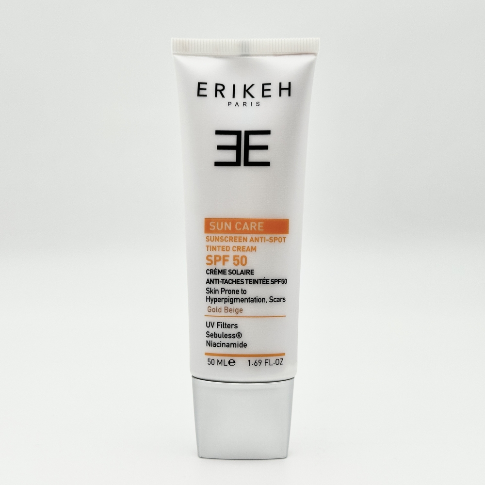 کرم ضد آفتاب مناسب پوست های دارای لک (بژ طلایی) SPF50 اریکه