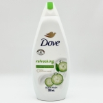 شامپو بدن کرمی شاداب کننده داو حاوی عصاره خیار و چای سبز (750ML)