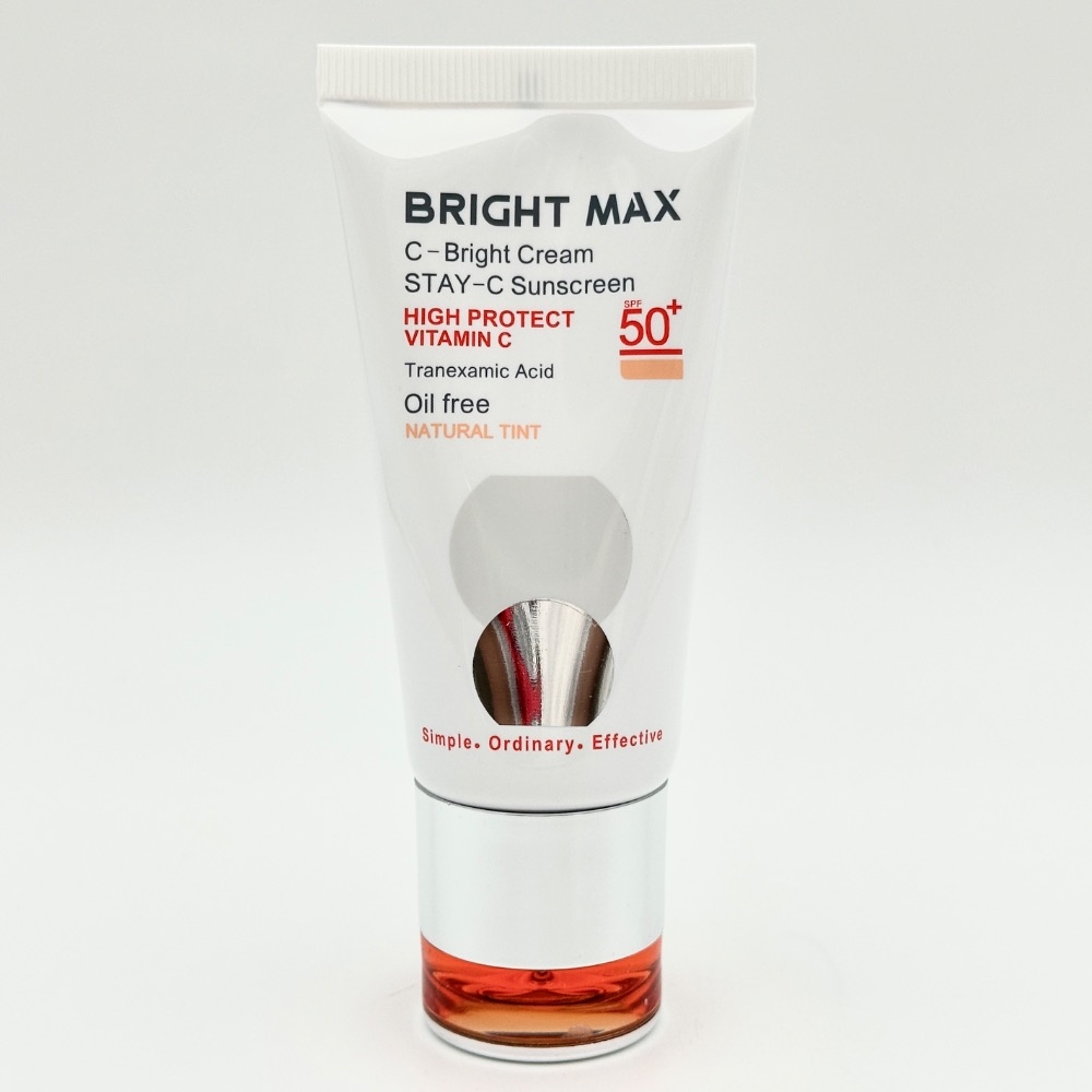 کرم ضدآفتاب ث-برایت SPF50 برایت مکس با رنگ طبیعی مناسب انواع پوست