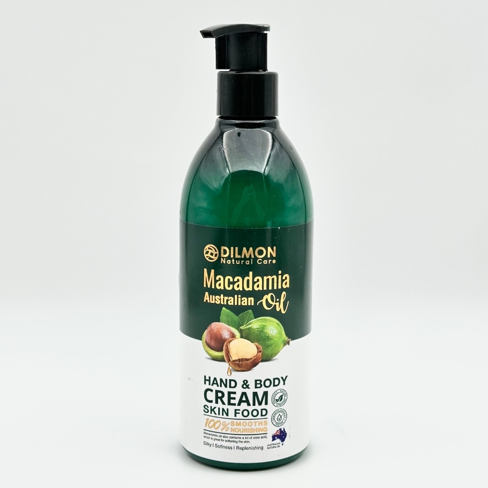 کرم مرطوب کننده دست و بدن دیلمون حاوی روغن ماکادمیا (350ML)